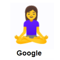 Woman in Lotus Position on Google Android