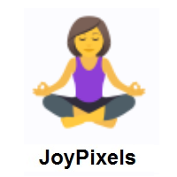 Woman in Lotus Position on JoyPixels