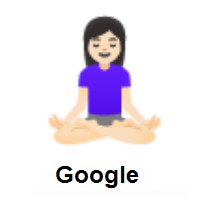 Woman in Lotus Position: Light Skin Tone on Google Android