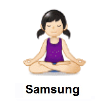 Woman in Lotus Position: Light Skin Tone on Samsung