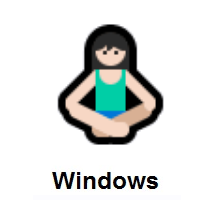Woman in Lotus Position: Light Skin Tone on Microsoft Windows