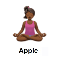 Woman in Lotus Position: Medium-Dark Skin Tone on Apple iOS