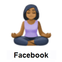 Woman in Lotus Position: Medium-Dark Skin Tone on Facebook