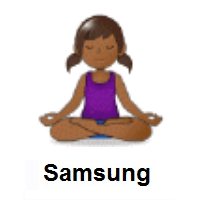 Woman in Lotus Position: Medium-Dark Skin Tone on Samsung