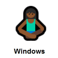 Woman in Lotus Position: Medium-Dark Skin Tone on Microsoft Windows