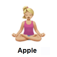 Woman in Lotus Position: Medium-Light Skin Tone on Apple iOS