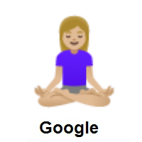 Woman in Lotus Position: Medium-Light Skin Tone on Google Android