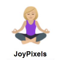 Woman in Lotus Position: Medium-Light Skin Tone on JoyPixels