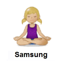 Woman in Lotus Position: Medium-Light Skin Tone on Samsung