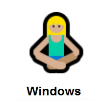 Woman in Lotus Position: Medium-Light Skin Tone on Microsoft Windows