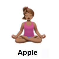 Woman in Lotus Position: Medium Skin Tone on Apple iOS