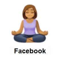 Woman in Lotus Position: Medium Skin Tone on Facebook