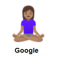 Woman in Lotus Position: Medium Skin Tone on Google Android