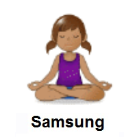 Woman in Lotus Position: Medium Skin Tone on Samsung