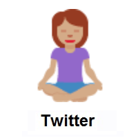 Woman in Lotus Position: Medium Skin Tone on Twitter Twemoji