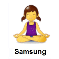 Woman in Lotus Position on Samsung