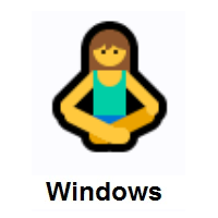 Woman in Lotus Position on Microsoft Windows