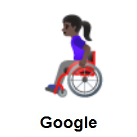 Woman In Manual Wheelchair: Dark Skin Tone on Google Android