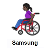 Woman In Manual Wheelchair: Dark Skin Tone on Samsung