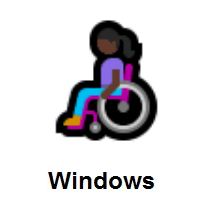 Woman In Manual Wheelchair: Dark Skin Tone on Microsoft Windows