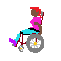 Woman In Manual Wheelchair: Dark Skin Tone