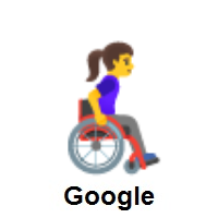 Woman in Manual Wheelchair Facing Right on Google Android