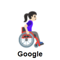 Woman in Manual Wheelchair Facing Right: Light Skin Tone on Google Android
