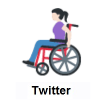 Woman In Manual Wheelchair: Light Skin Tone on Twitter Twemoji