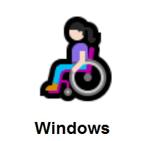 Woman In Manual Wheelchair: Light Skin Tone on Microsoft Windows