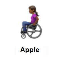 Woman In Manual Wheelchair: Medium-Dark Skin Tone on Apple iOS