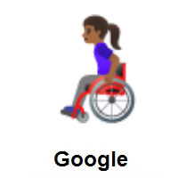 Woman In Manual Wheelchair: Medium-Dark Skin Tone on Google Android