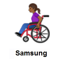 Woman In Manual Wheelchair: Medium-Dark Skin Tone on Samsung
