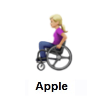 Woman In Manual Wheelchair: Medium-Light Skin Tone on Apple iOS