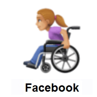 Woman In Manual Wheelchair: Medium-Light Skin Tone on Facebook