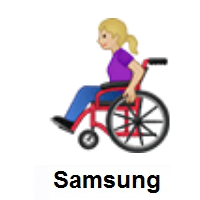 Woman In Manual Wheelchair: Medium-Light Skin Tone on Samsung