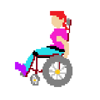 Woman In Manual Wheelchair: Medium-Light Skin Tone