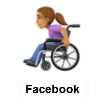 Woman In Manual Wheelchair: Medium Skin Tone on Facebook