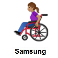 Woman In Manual Wheelchair: Medium Skin Tone on Samsung