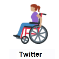 Woman In Manual Wheelchair: Medium Skin Tone on Twitter Twemoji