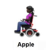 Woman In Motorized Wheelchair: Dark Skin Tone on Apple iOS
