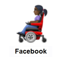 Woman In Motorized Wheelchair: Dark Skin Tone on Facebook