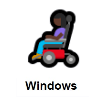 Woman In Motorized Wheelchair: Dark Skin Tone on Microsoft Windows