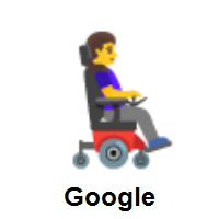 Woman in Motorized Wheelchair Facing Right on Google Android