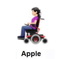 Woman In Motorized Wheelchair: Light Skin Tone on Apple iOS