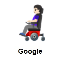 Woman In Motorized Wheelchair: Light Skin Tone on Google Android
