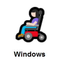 Woman In Motorized Wheelchair: Light Skin Tone on Microsoft Windows