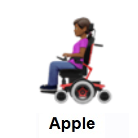 Woman In Motorized Wheelchair: Medium-Dark Skin Tone on Apple iOS