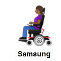 Woman In Motorized Wheelchair: Medium-Dark Skin Tone on Samsung