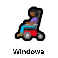 Woman In Motorized Wheelchair: Medium-Dark Skin Tone on Microsoft Windows
