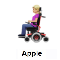 Woman In Motorized Wheelchair: Medium-Light Skin Tone on Apple iOS
